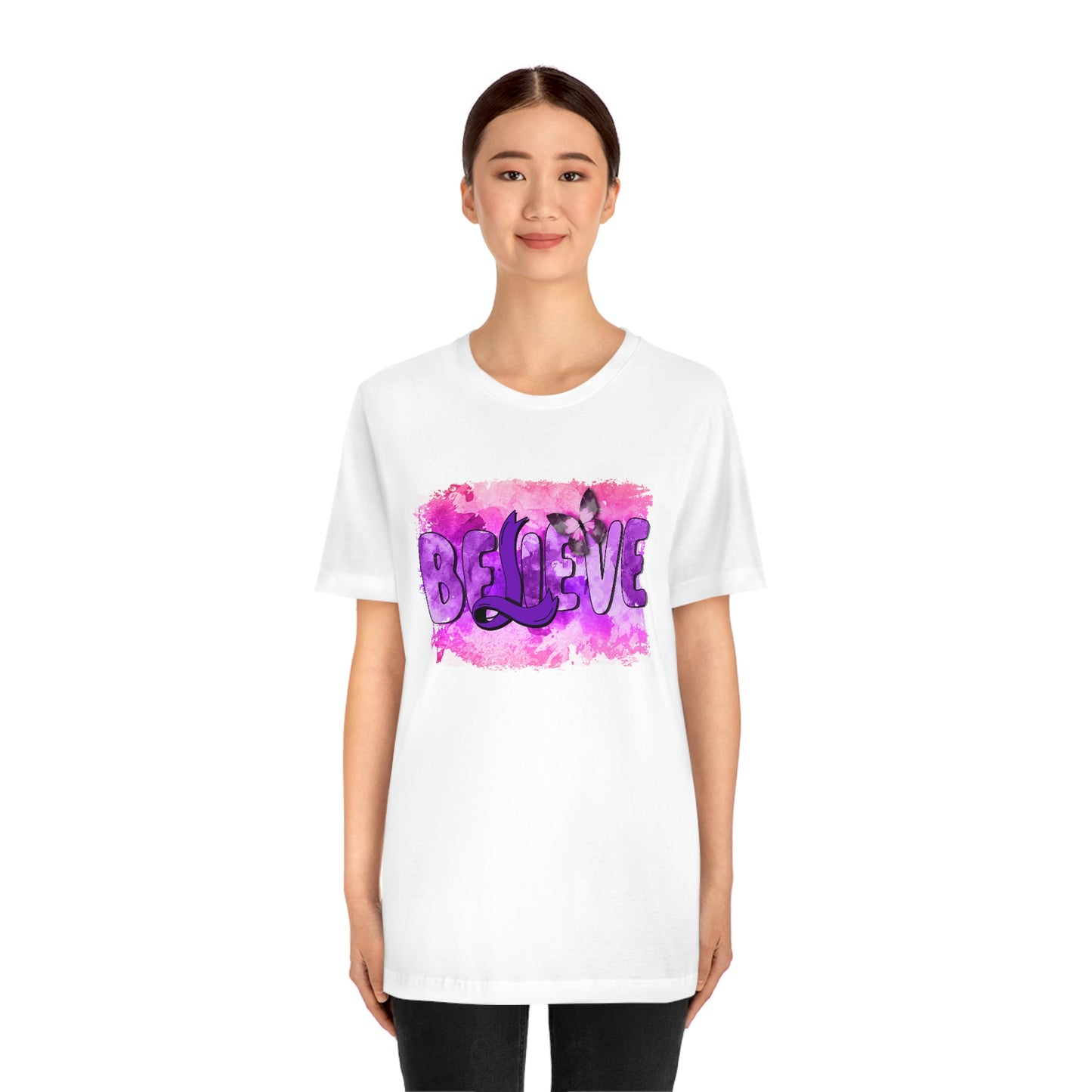Believe Print Unisex Jersey Short Sleeve Tee