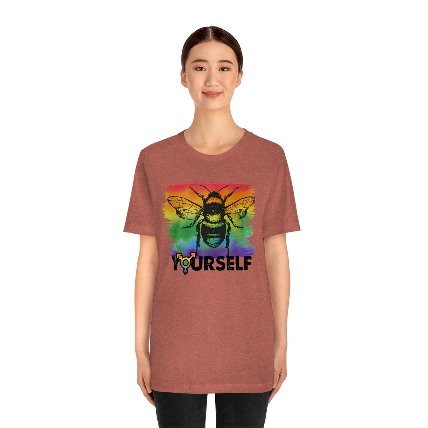 Bee Yourself LGBTQIA Print Unisex Jersey Short Sleeve Tee