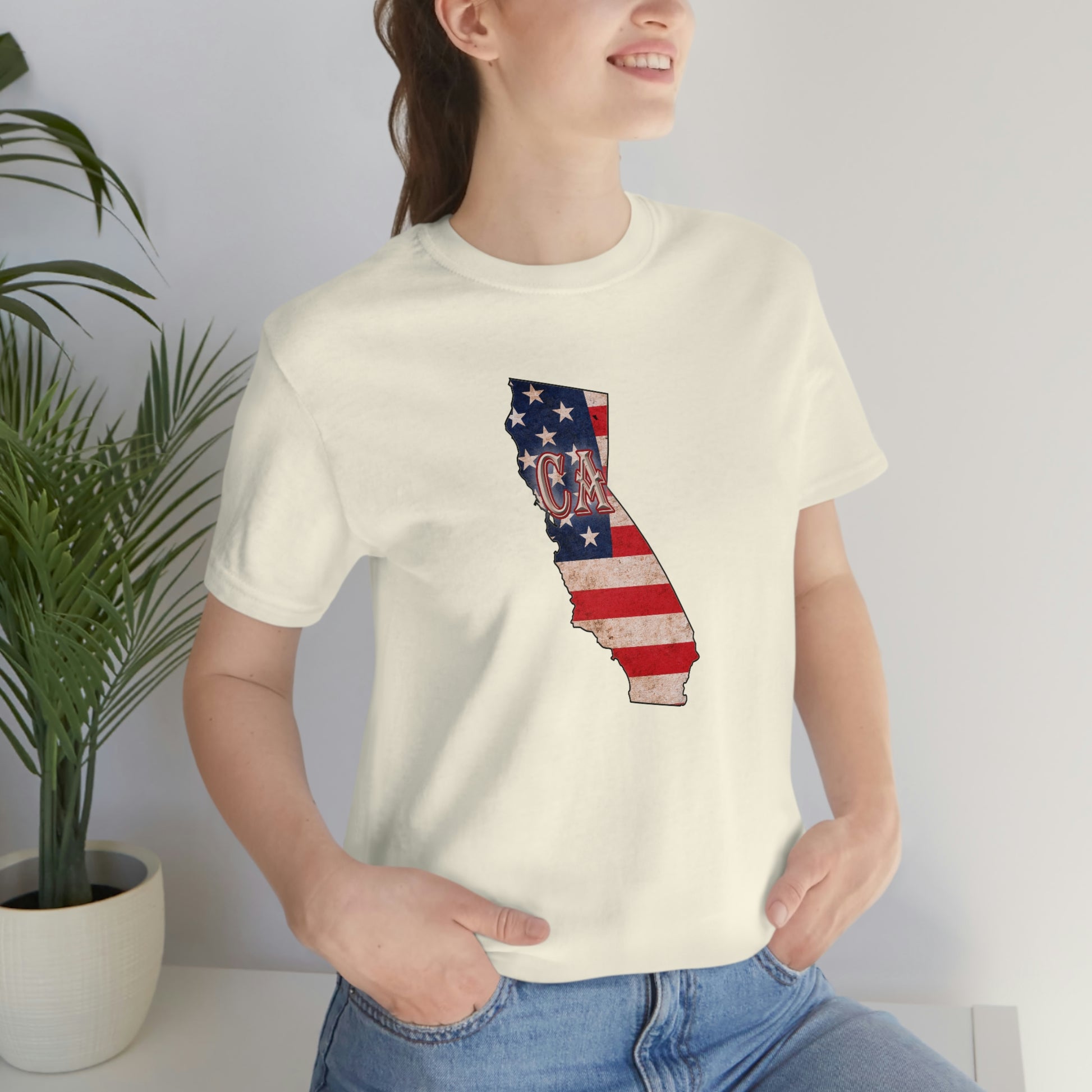 California US Flag Unisex Jersey Short Sleeve Tee Tshirt T-shirt