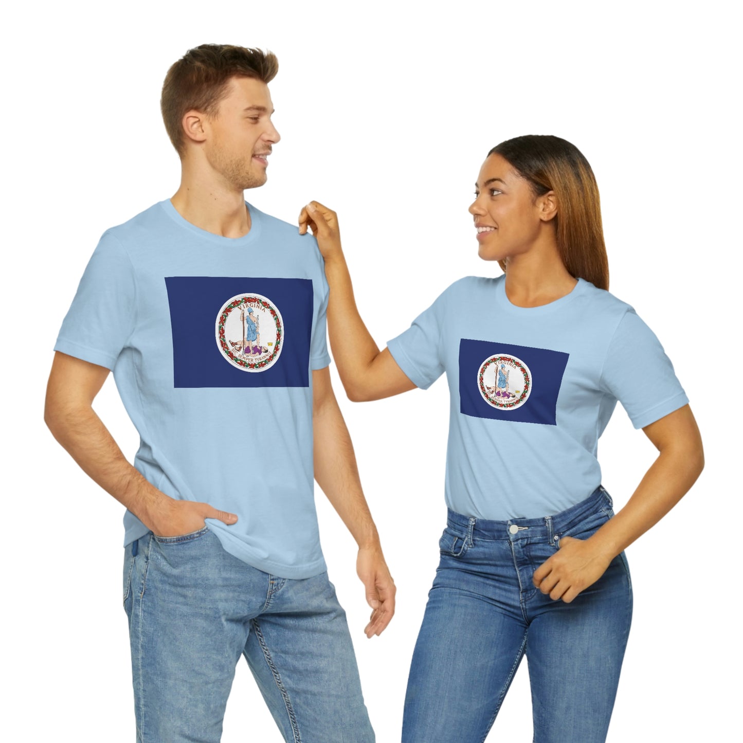 Virginia Flag Unisex Jersey Short Sleeve Tee Tshirt T-shirt