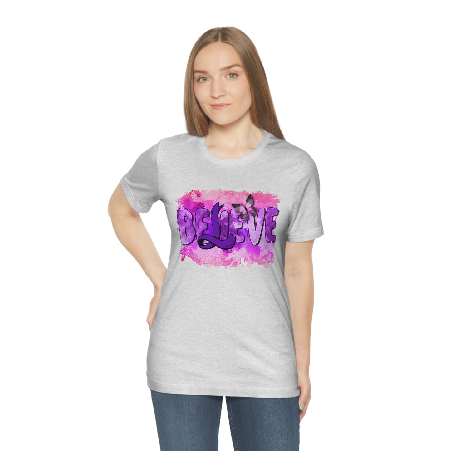 Believe Print Unisex Jersey Short Sleeve Tee