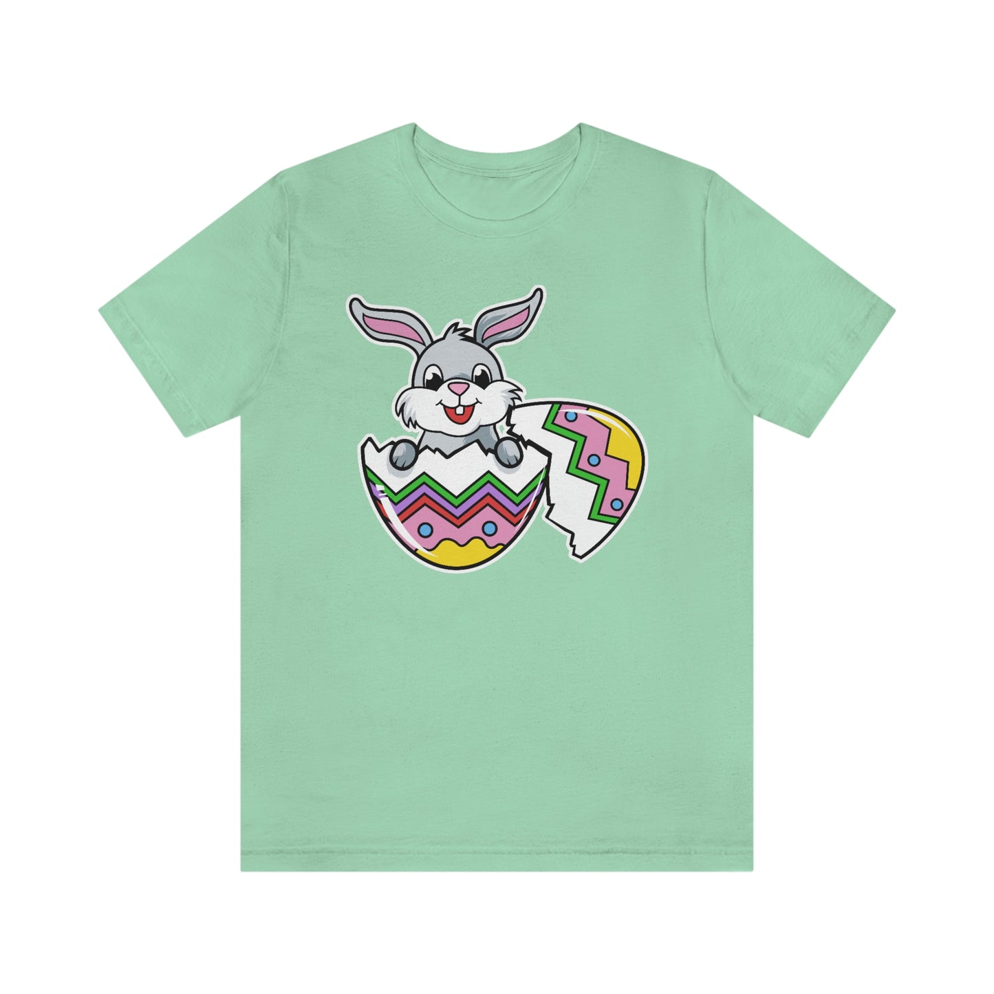Bunny in Egg Spring Easter Unisex Jersey Short Sleeve Tee