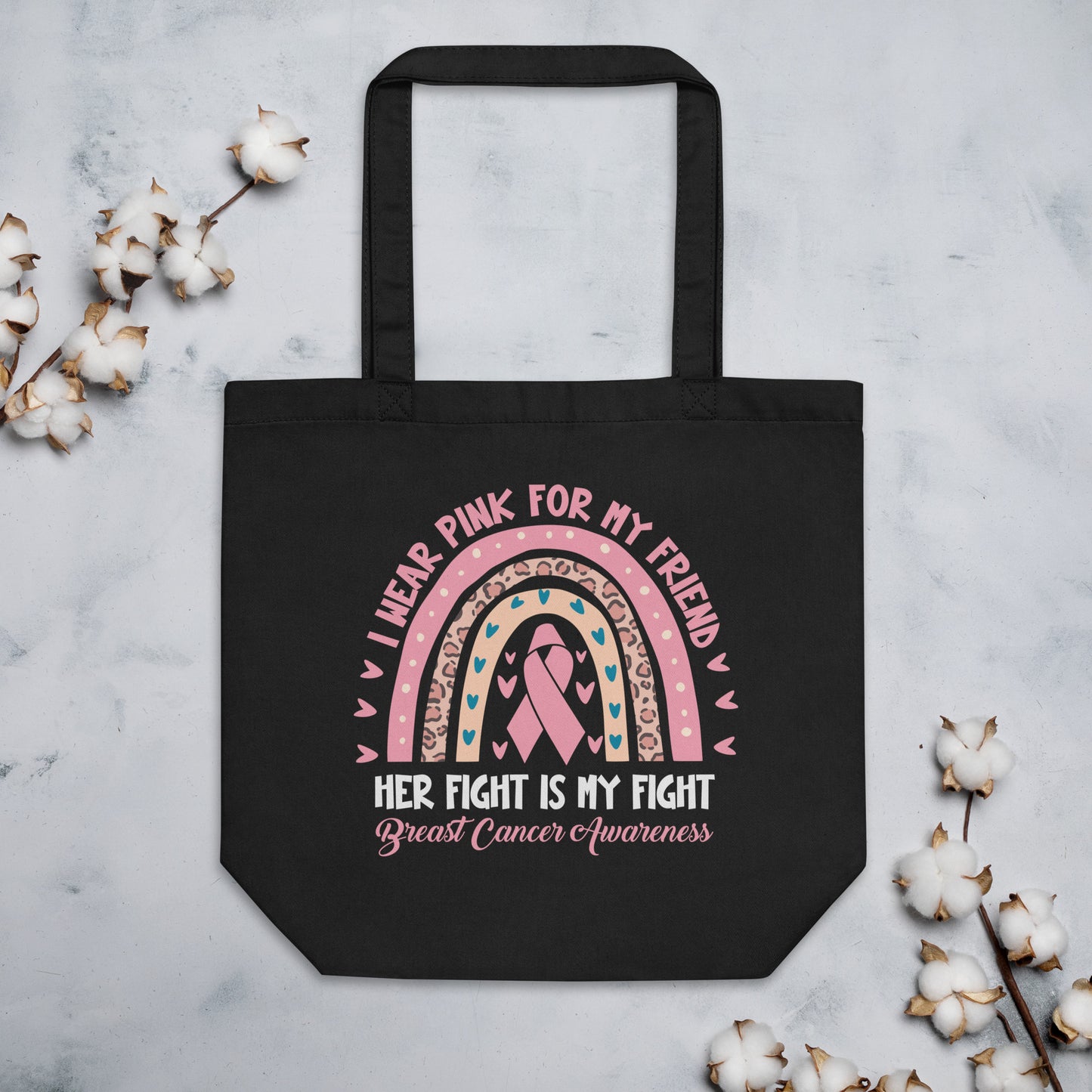 I Wear Pink for My Friend Eco Tote Bag