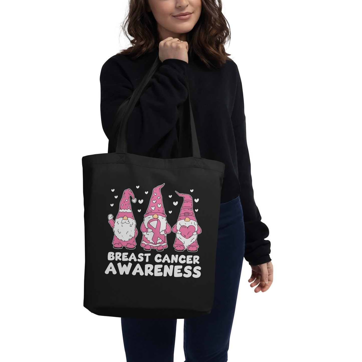 Breast Cancer Awareness Gnomes Eco Tote Bag