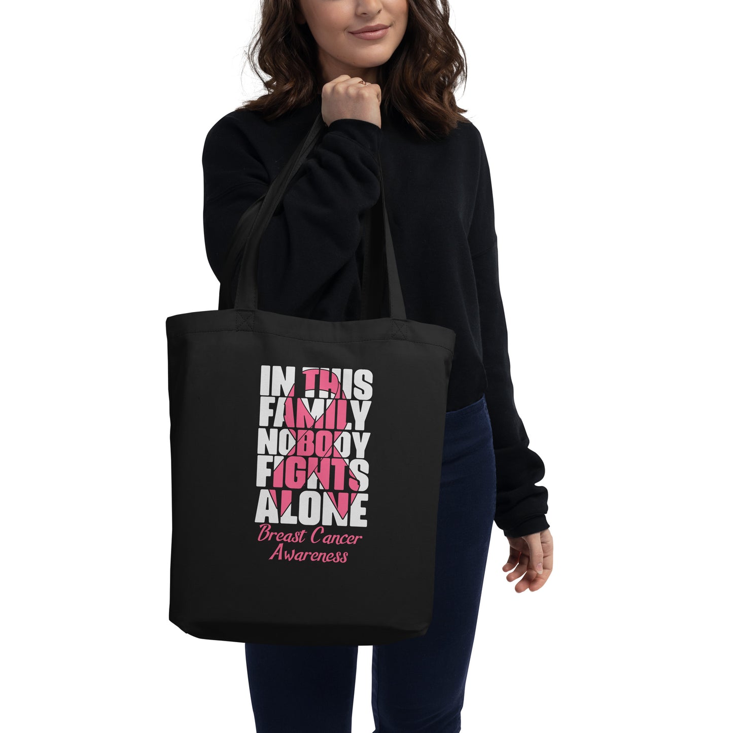 In This Family Nobody Fights Alone Eco Tote Bag