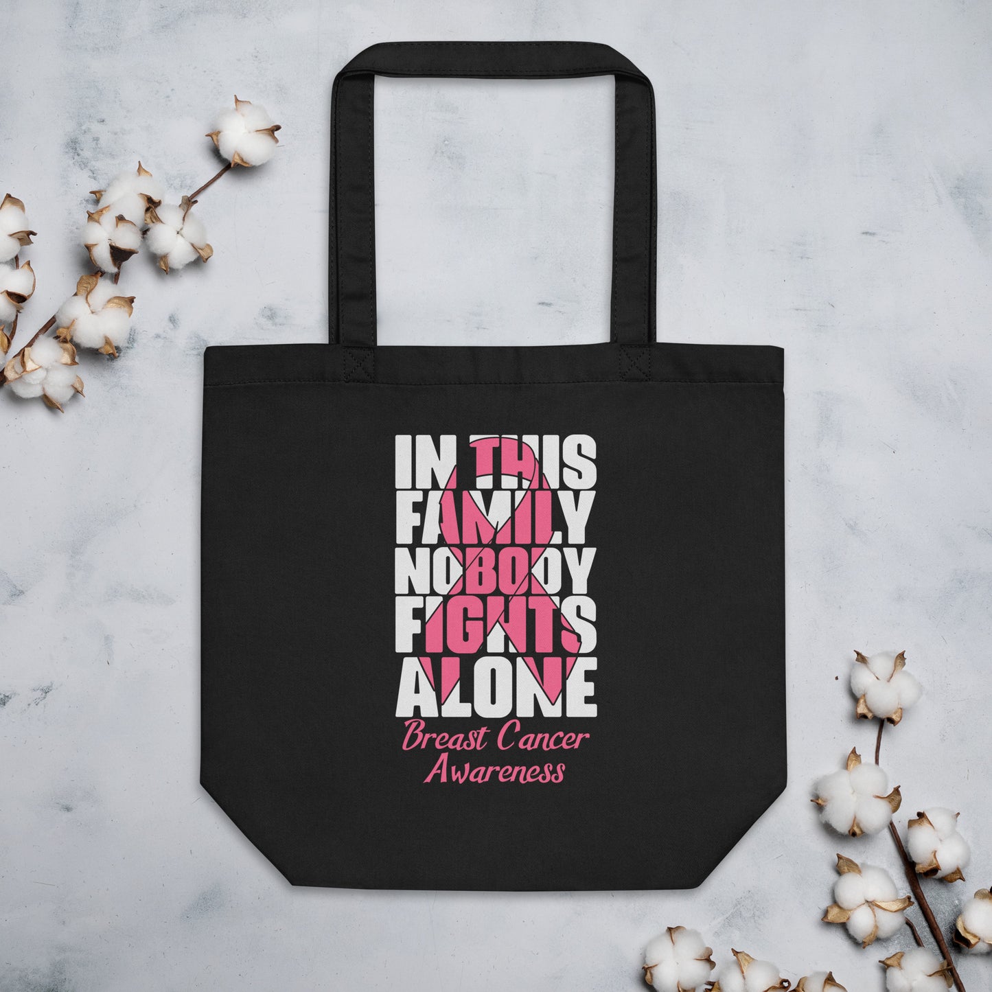 In This Family Nobody Fights Alone Eco Tote Bag