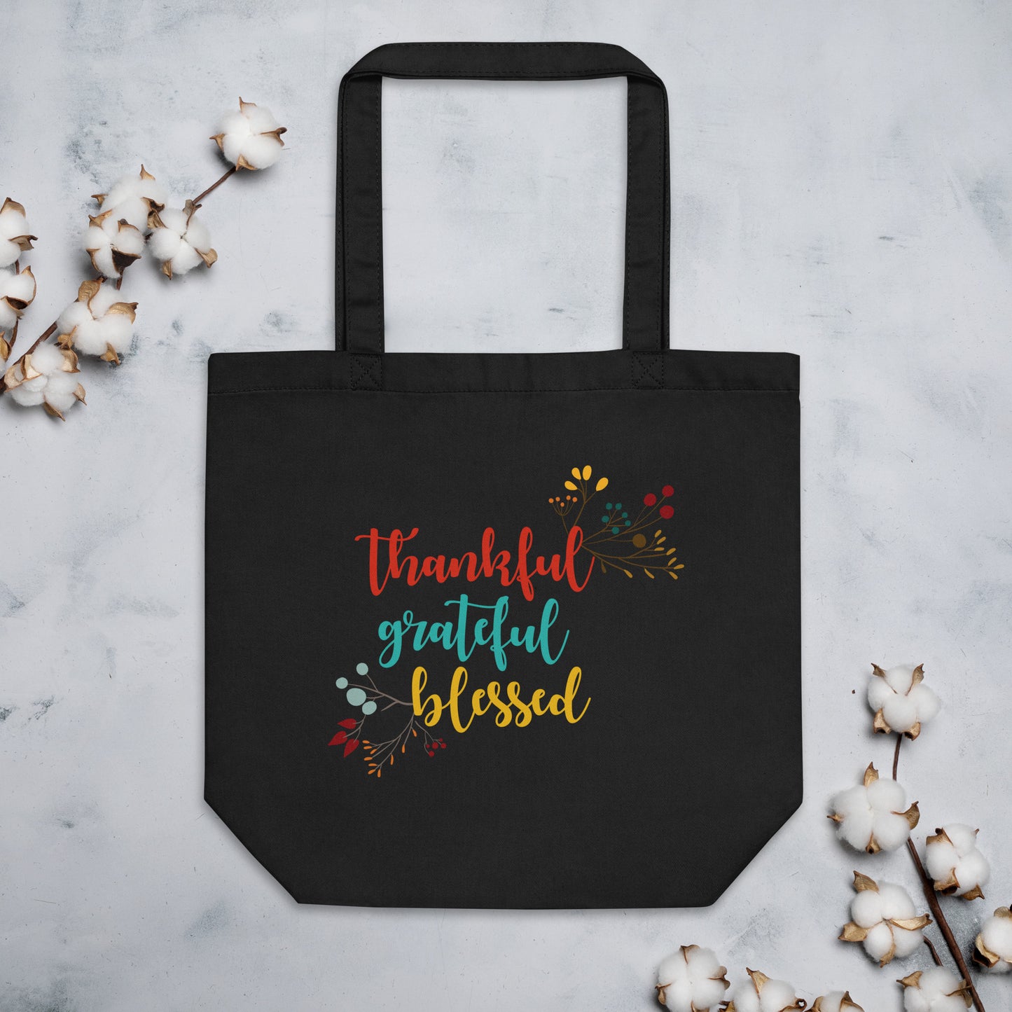 Thankful Grateful Blessed Eco Tote Bag