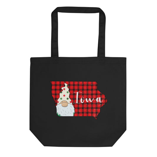 Iowa Plaid Gnome Eco Tote Bag
