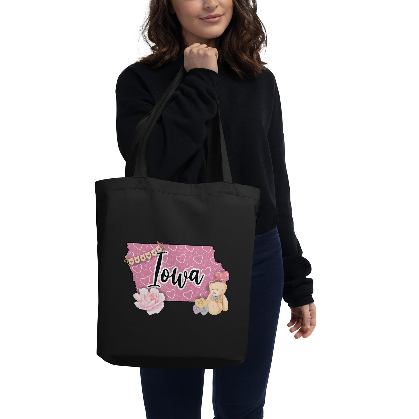 Iowa Valentine Eco Tote Bag
