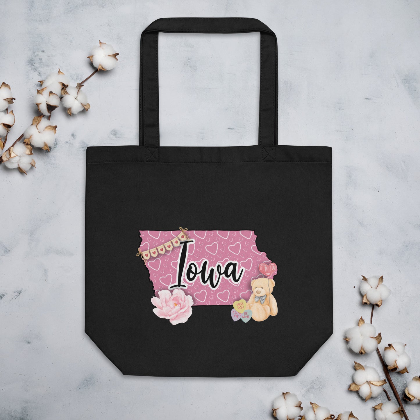 Iowa Valentine Eco Tote Bag