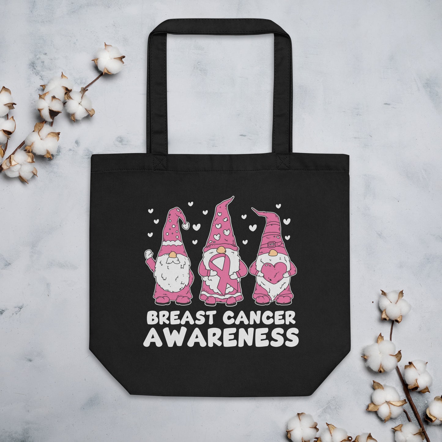 Breast Cancer Awareness Gnomes Eco Tote Bag