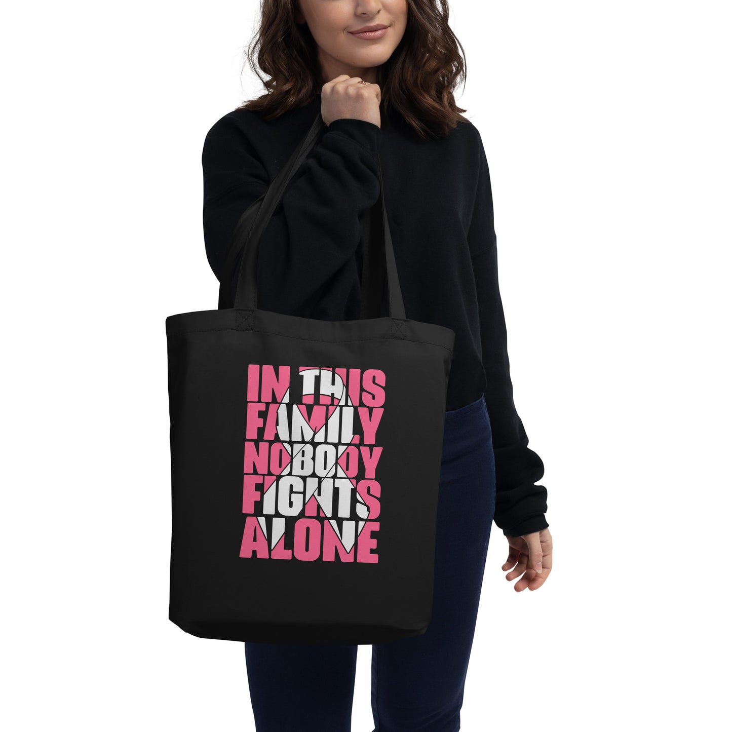 In This Family Nobody Fights Alone Eco Tote Bag