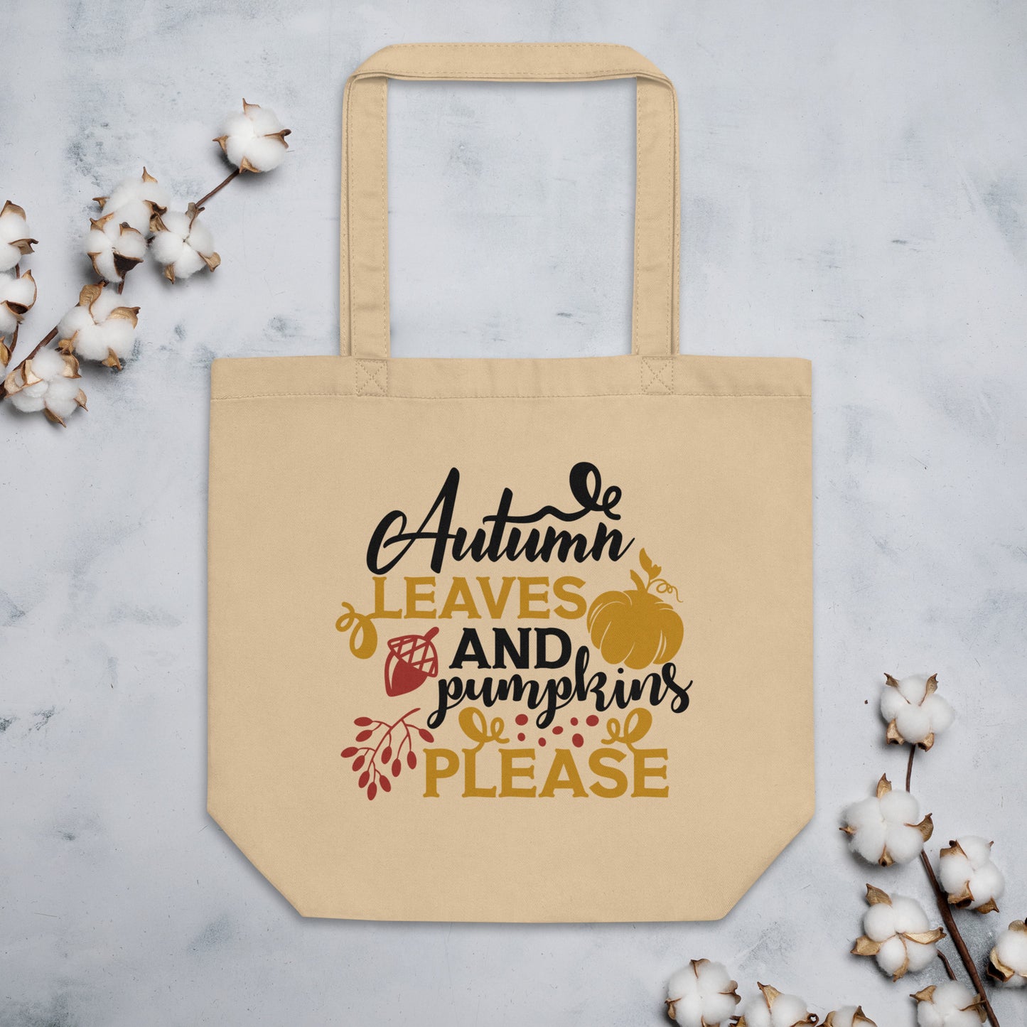 Autumn Leaves & Pumpkins Please Eco Tote Bag