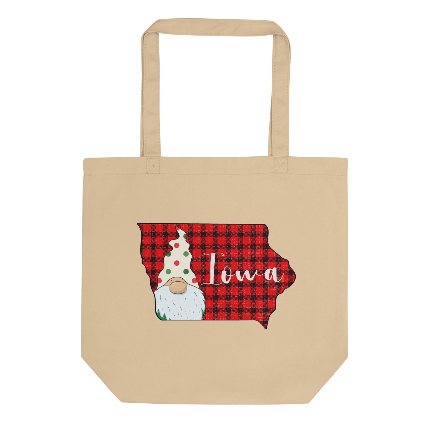 Iowa Plaid Gnome Eco Tote Bag