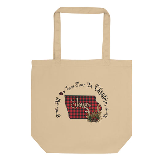 Iowa All Come Home for Christmas Eco Tote Bag