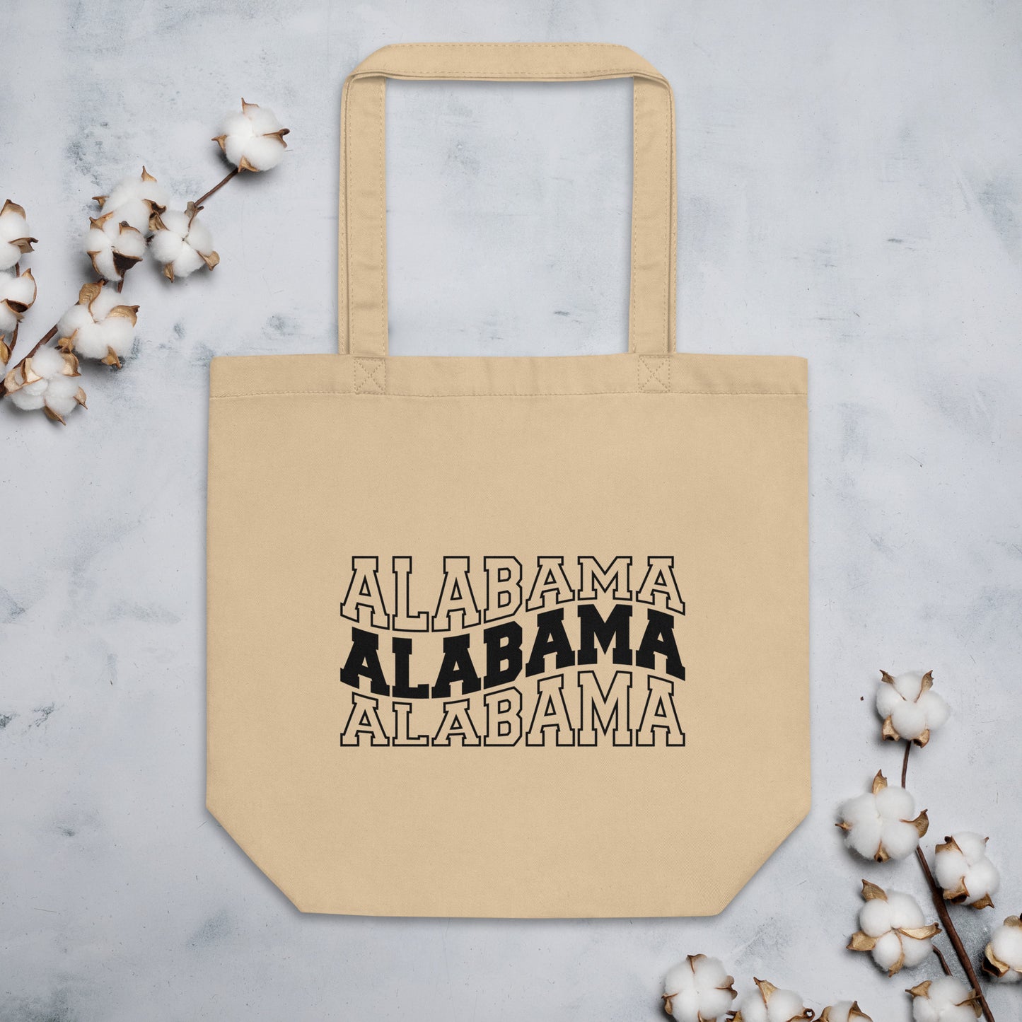 Alabama Wavy Letters Eco Tote Bag