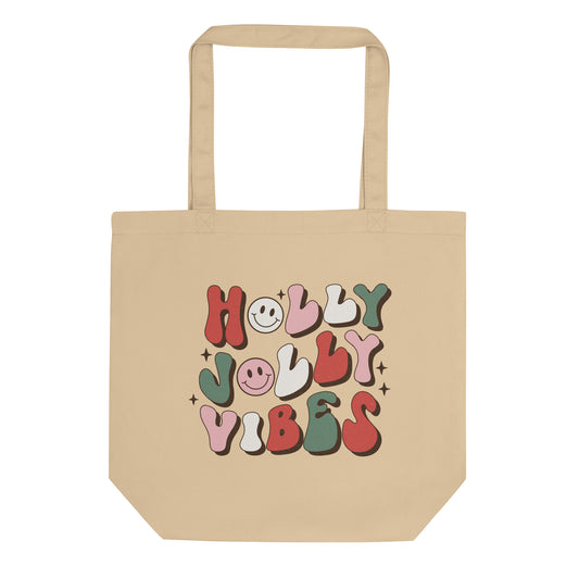 Holly Jolly Vibes Eco Tote Bag
