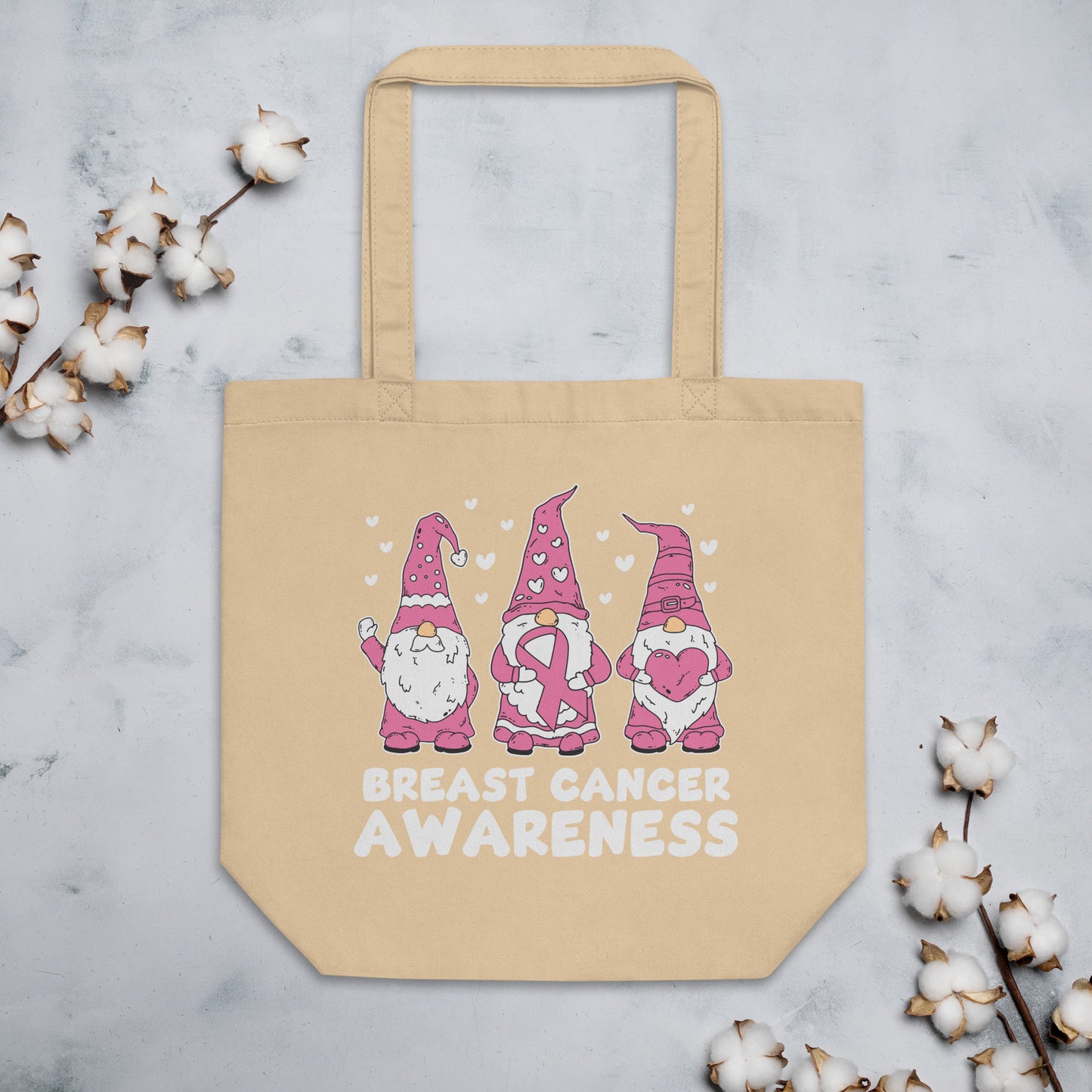 Breast Cancer Awareness Gnomes Eco Tote Bag