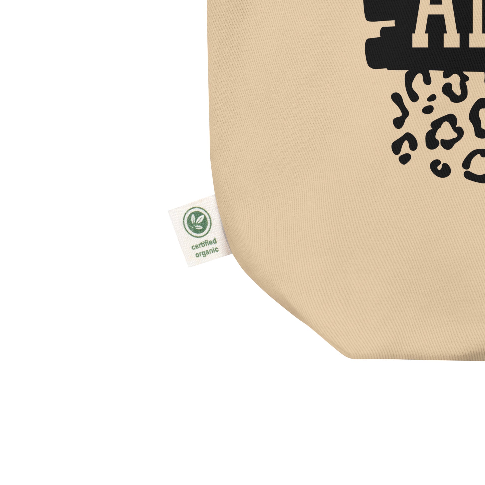 Alabama Black on Leopard Eco Tote Bag