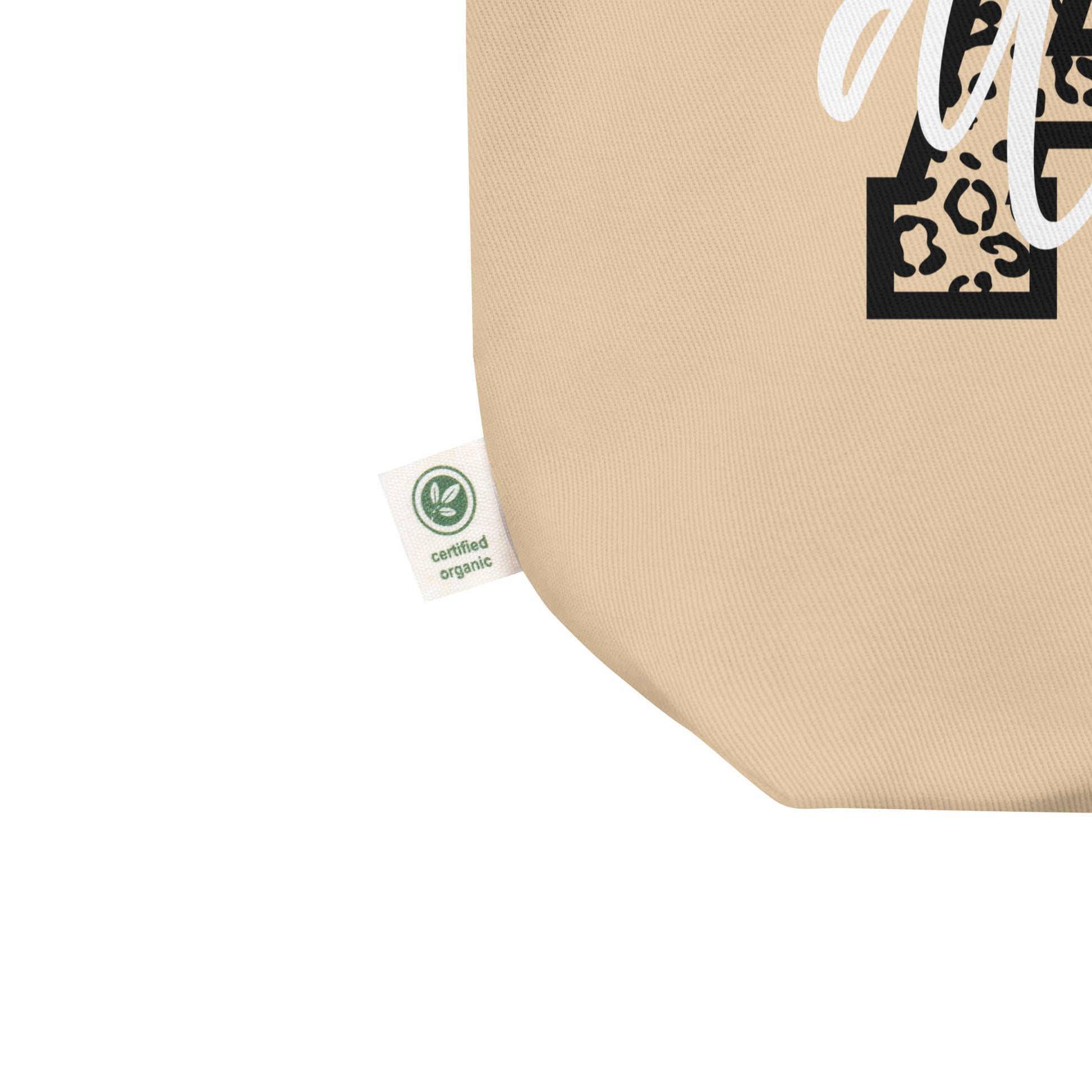 Alaska AK Leopard Print White Script Eco Tote Bag