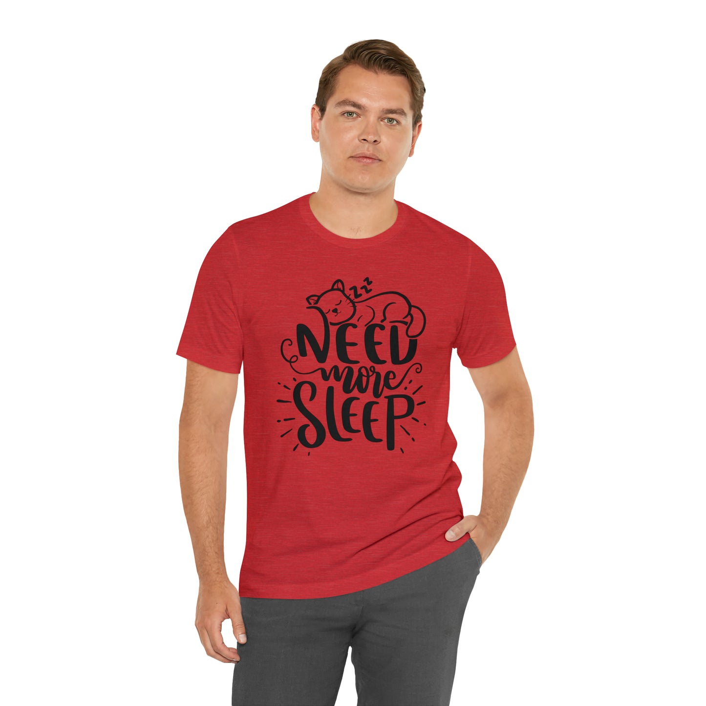 Need More Sleep Cat Short Sleeve T-shirt