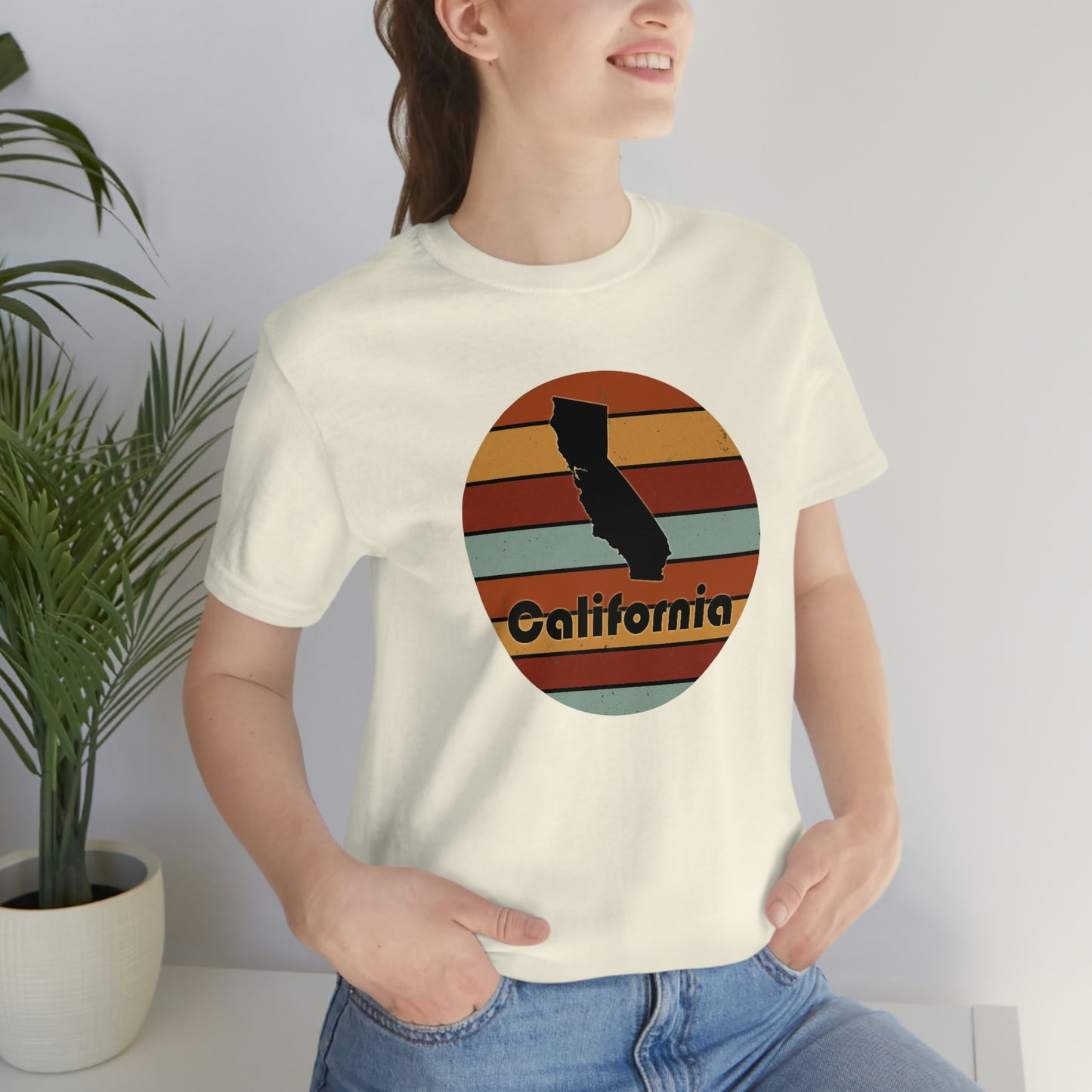 California Retro Sunset Unisex Jersey Short Sleeve Tee Tshirt T-shirt