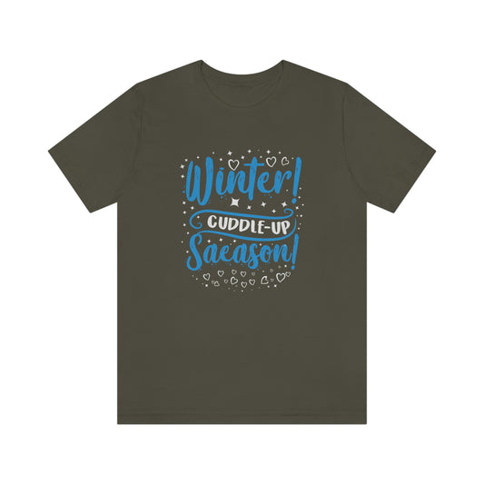 Winter Cuddle Up Season Print Unisex Jersey Short Sleeve Tee