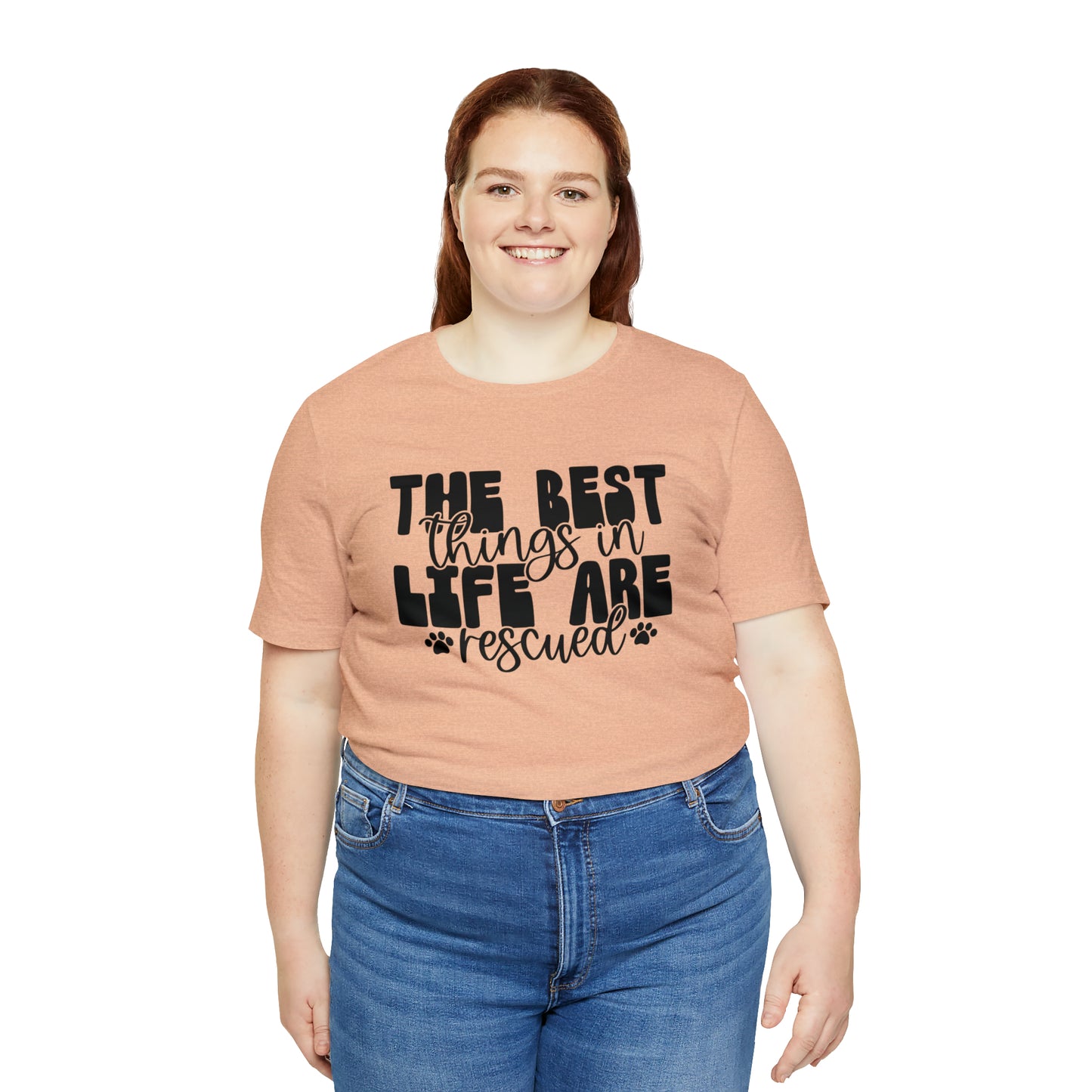 The Best Things in Life Are Rescued Cat Short Sleeve T-shirt