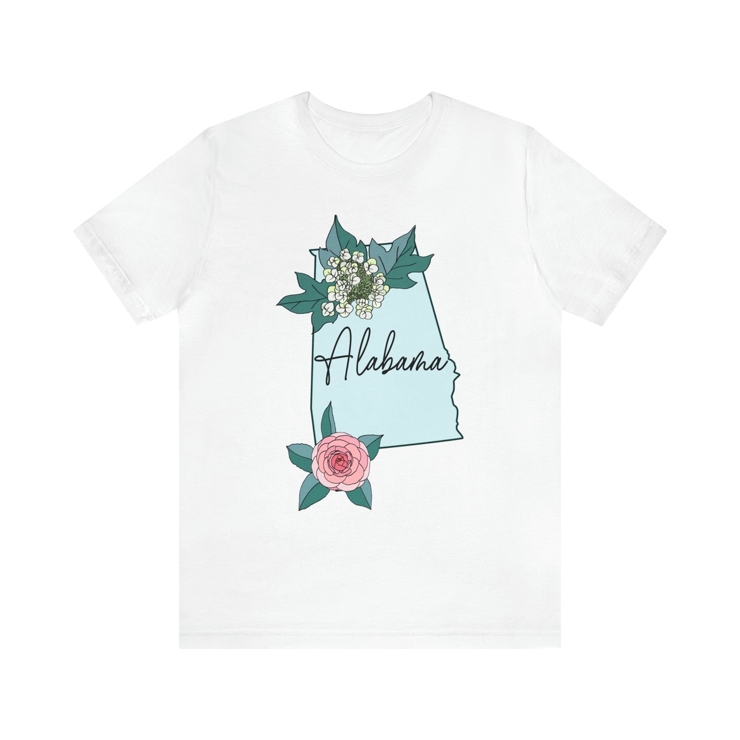 Alabama State Flower Short Sleeve T-shirt