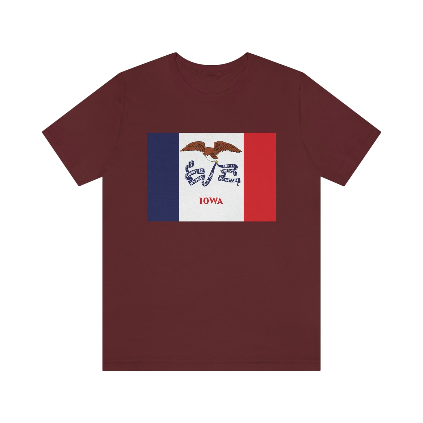 Iowa Flag Unisex Jersey Short Sleeve Tee Tshirt T-shirt