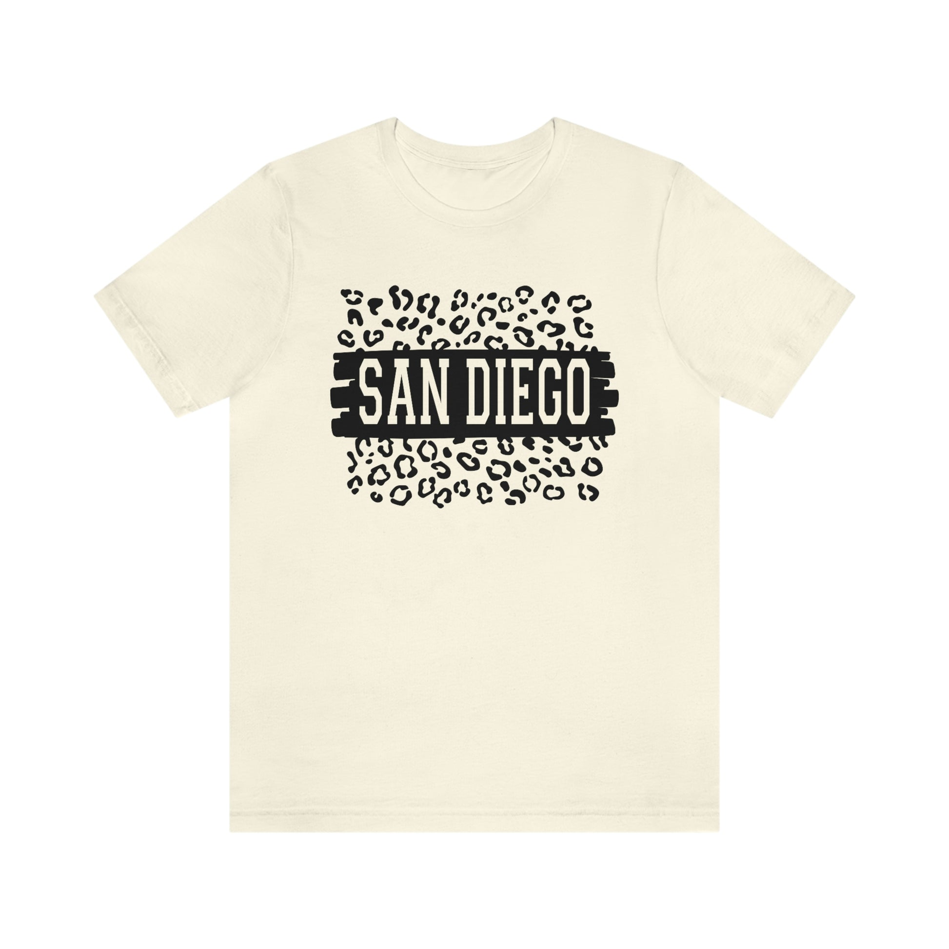 San Diego California Leopard Print Unisex Jersey Short Sleeve Tee Tshirt T-shirt