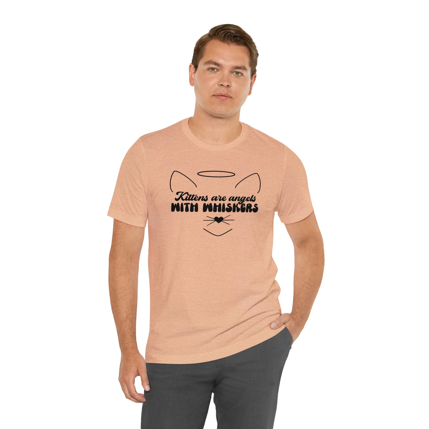 Kittens Are Angels With Whiskers Cat Short Sleeve T-shirt