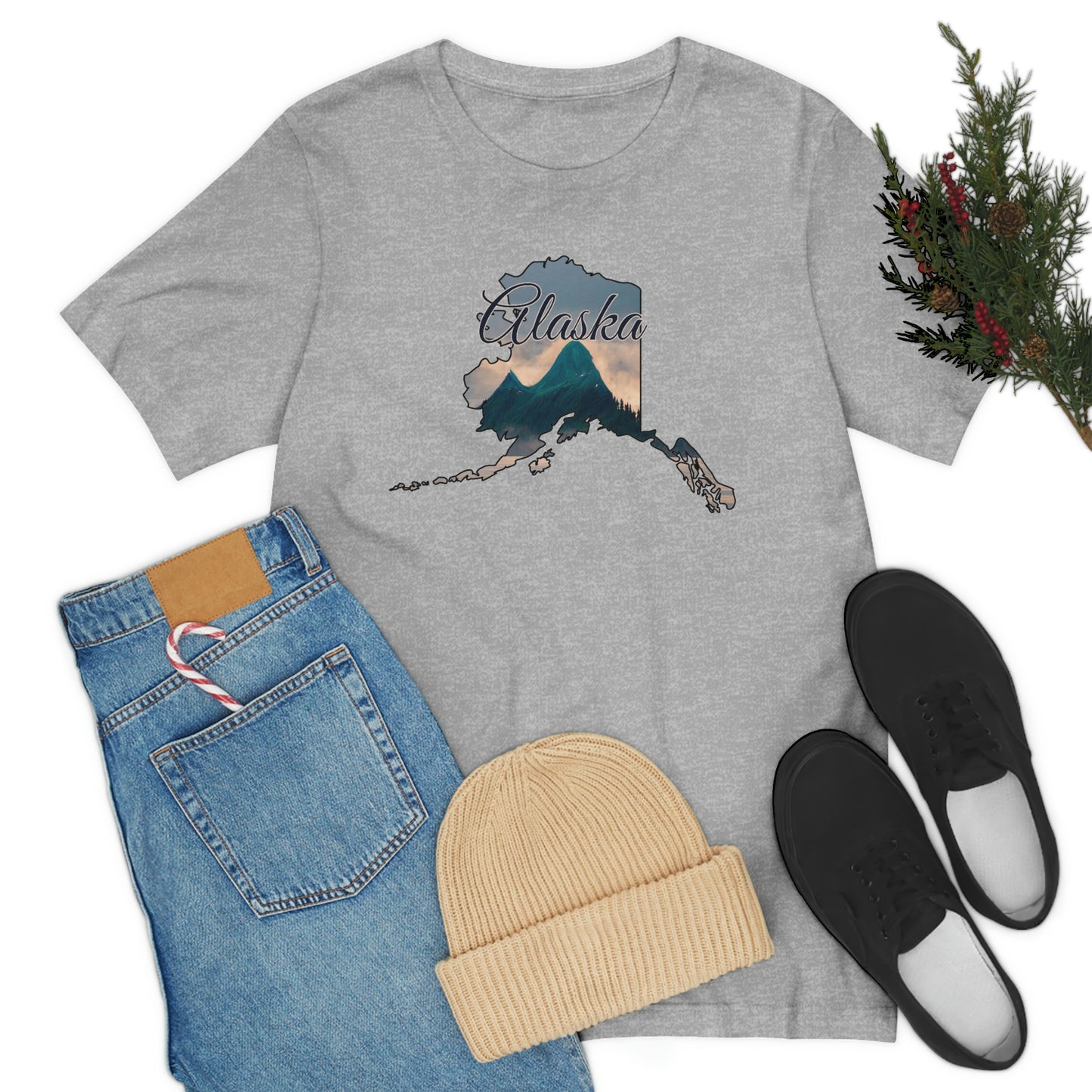 Alaska Mountains Unisex Jersey Short Sleeve T-shirt