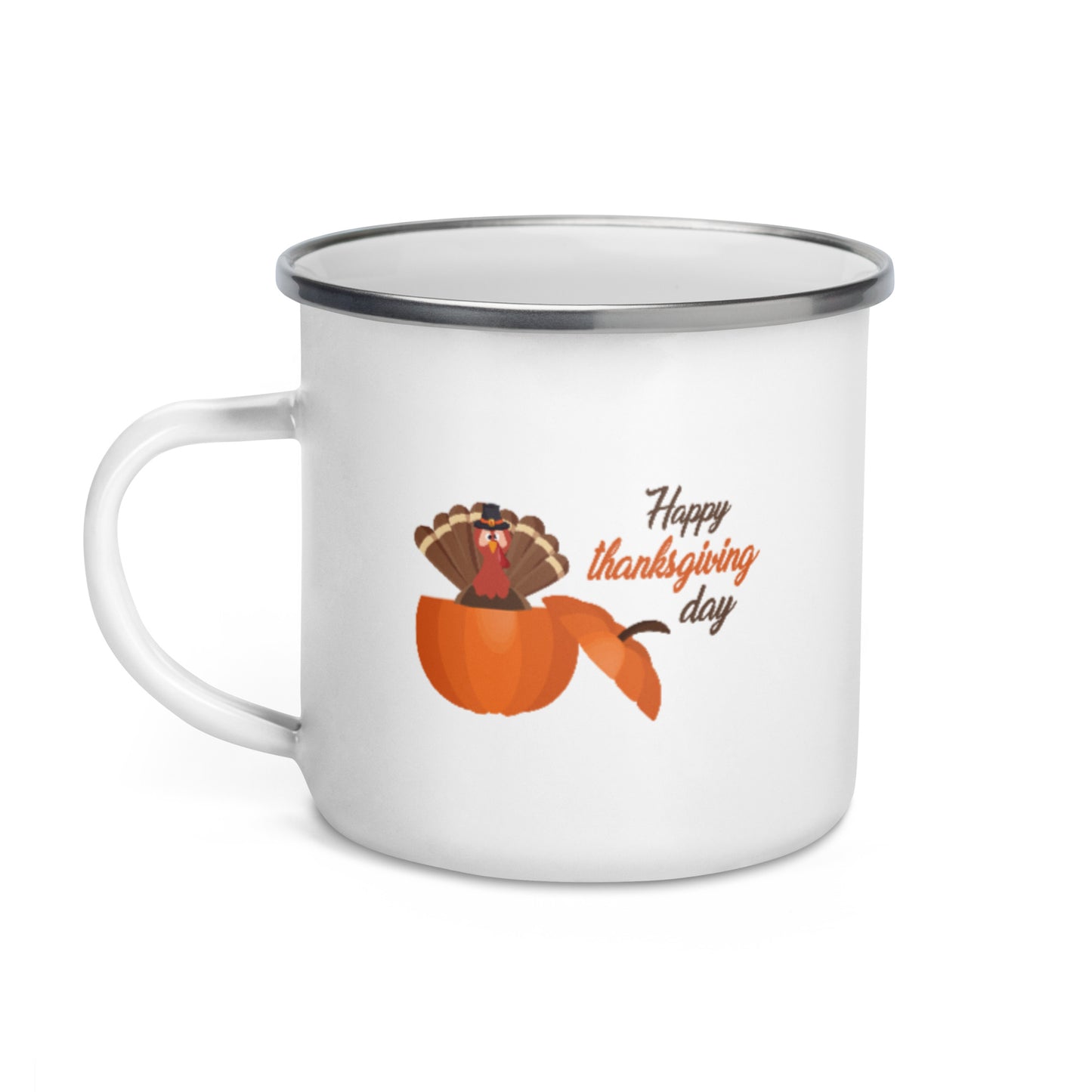 Happy Thanksgiving Day Enamel Mug