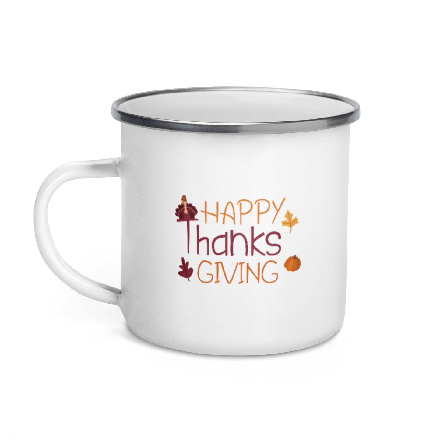 Happy Thanksgiving Enamel Mug