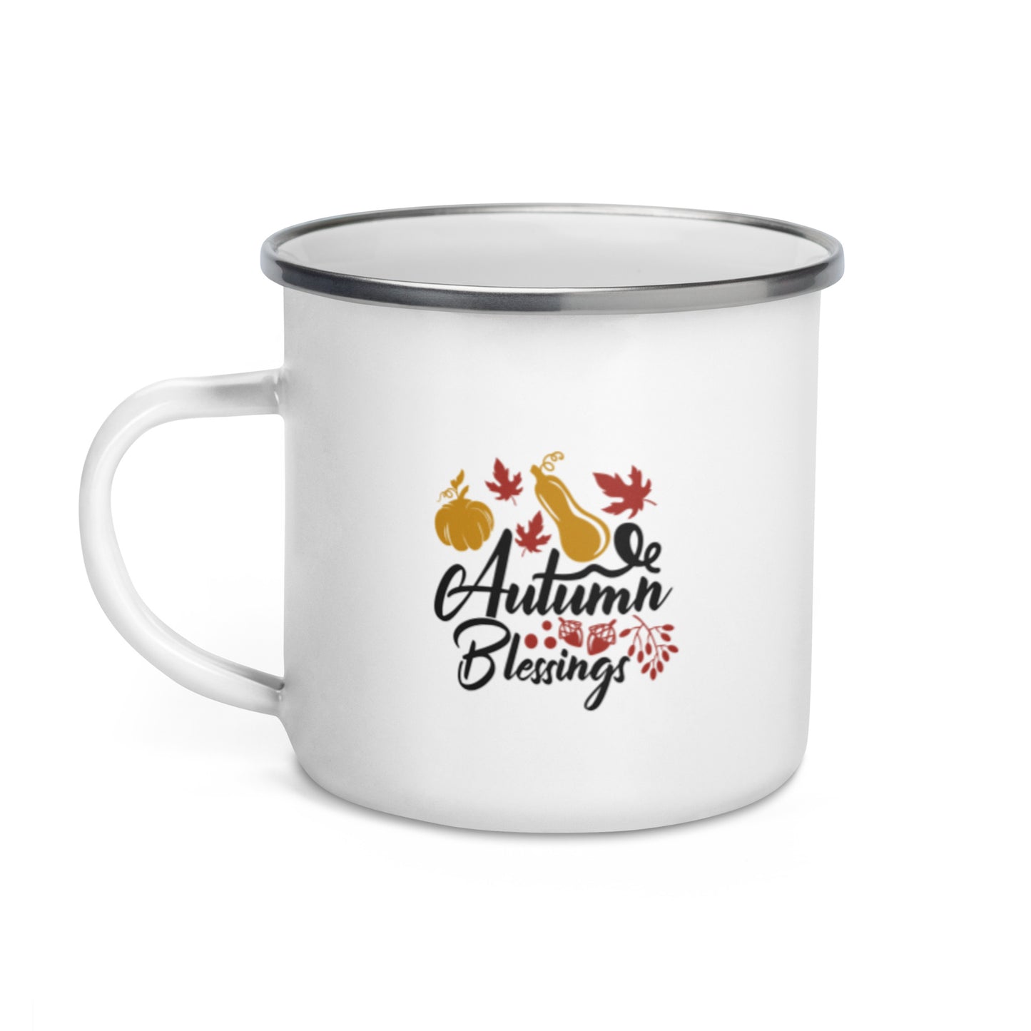 Autumn Blessings Enamel Mug
