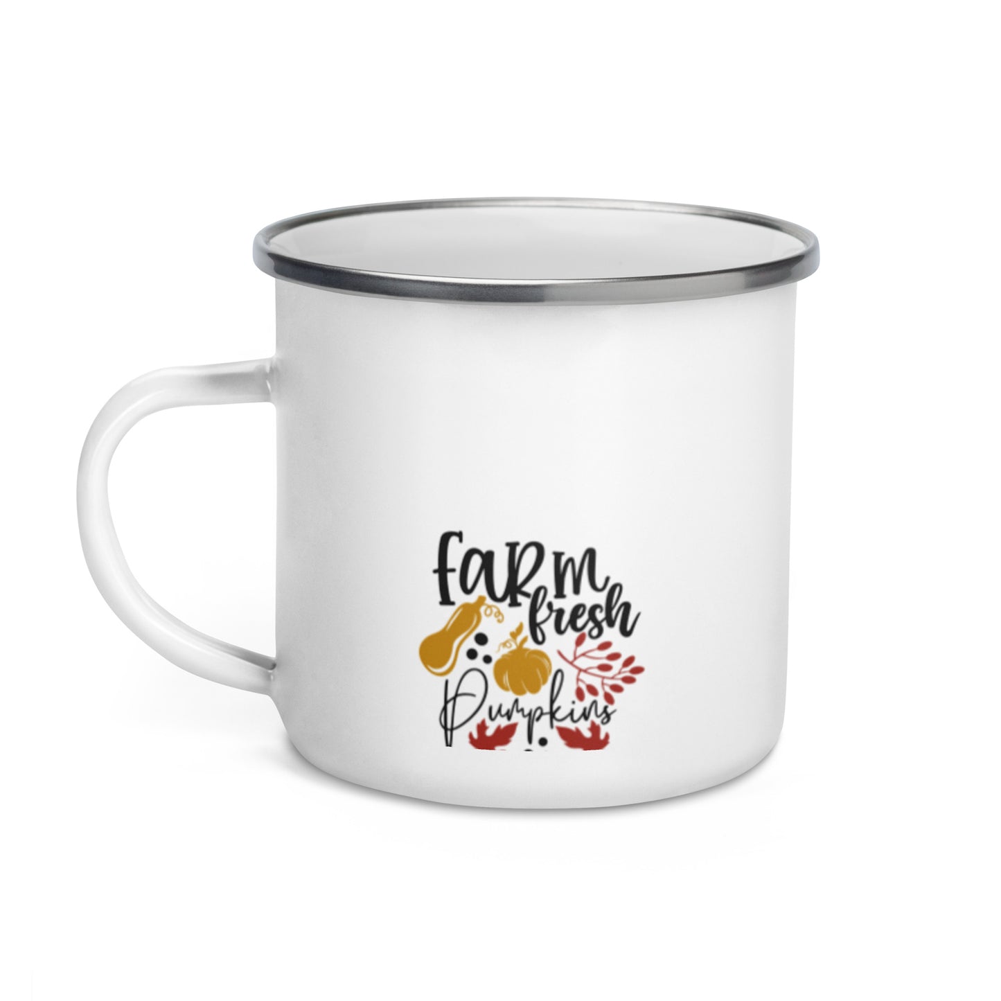 Farm Fresh Pumpkins Enamel Mug