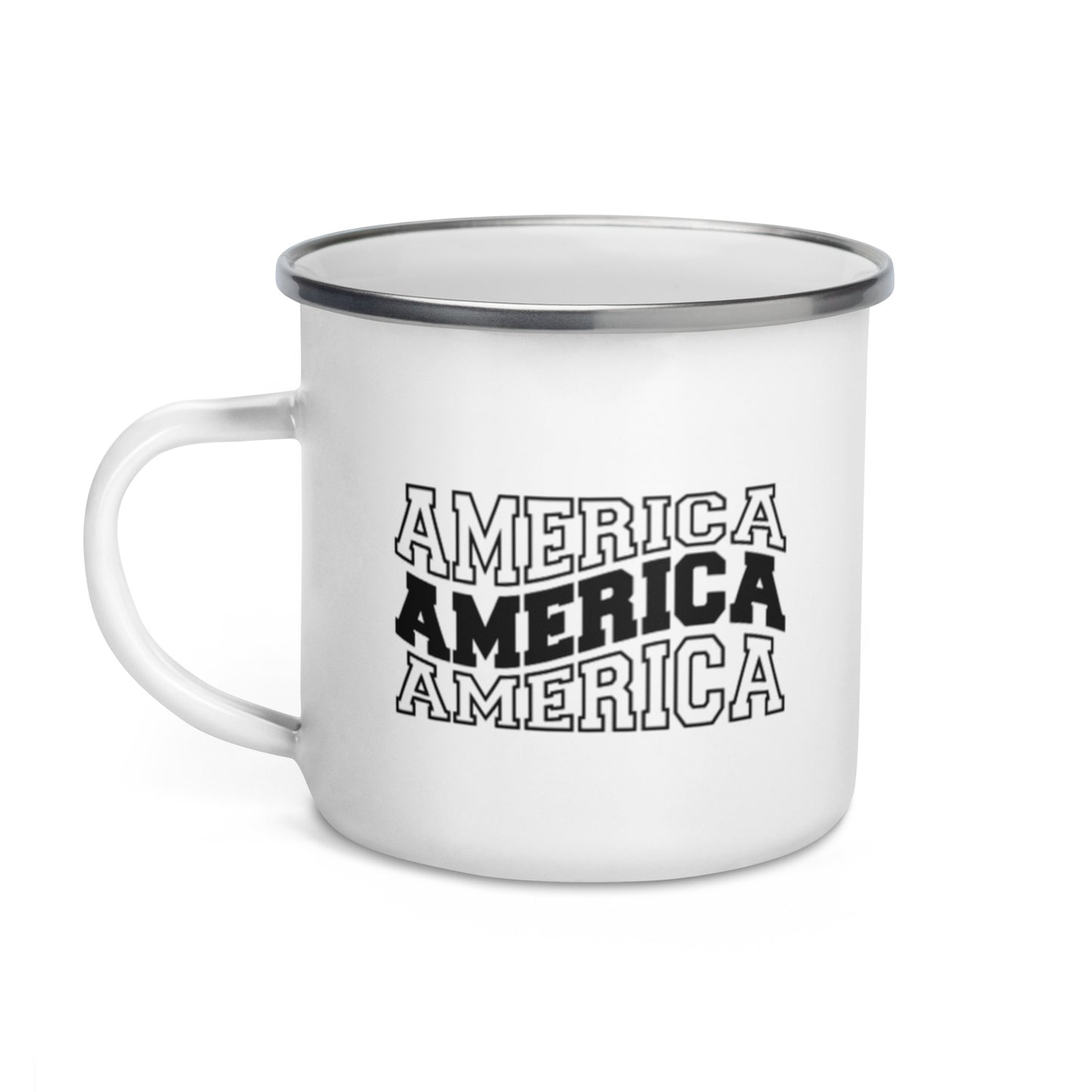 America Enamel Mug