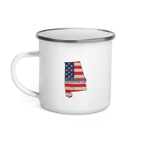 Alabama US Flag Enamel Mug
