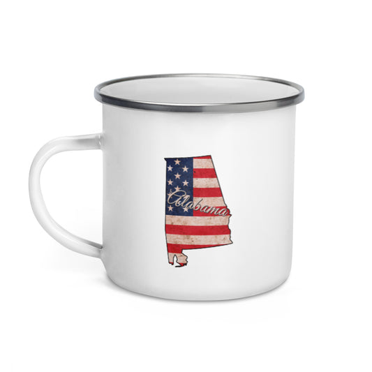 Alabama US Flag Enamel Mug