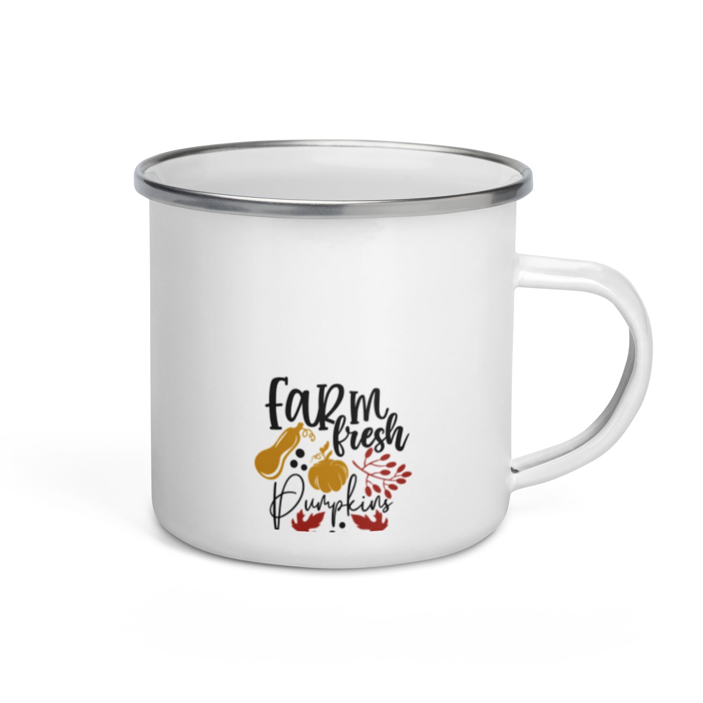 Farm Fresh Pumpkins Enamel Mug