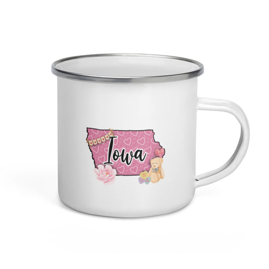 Iowa Valentine Enamel Mug