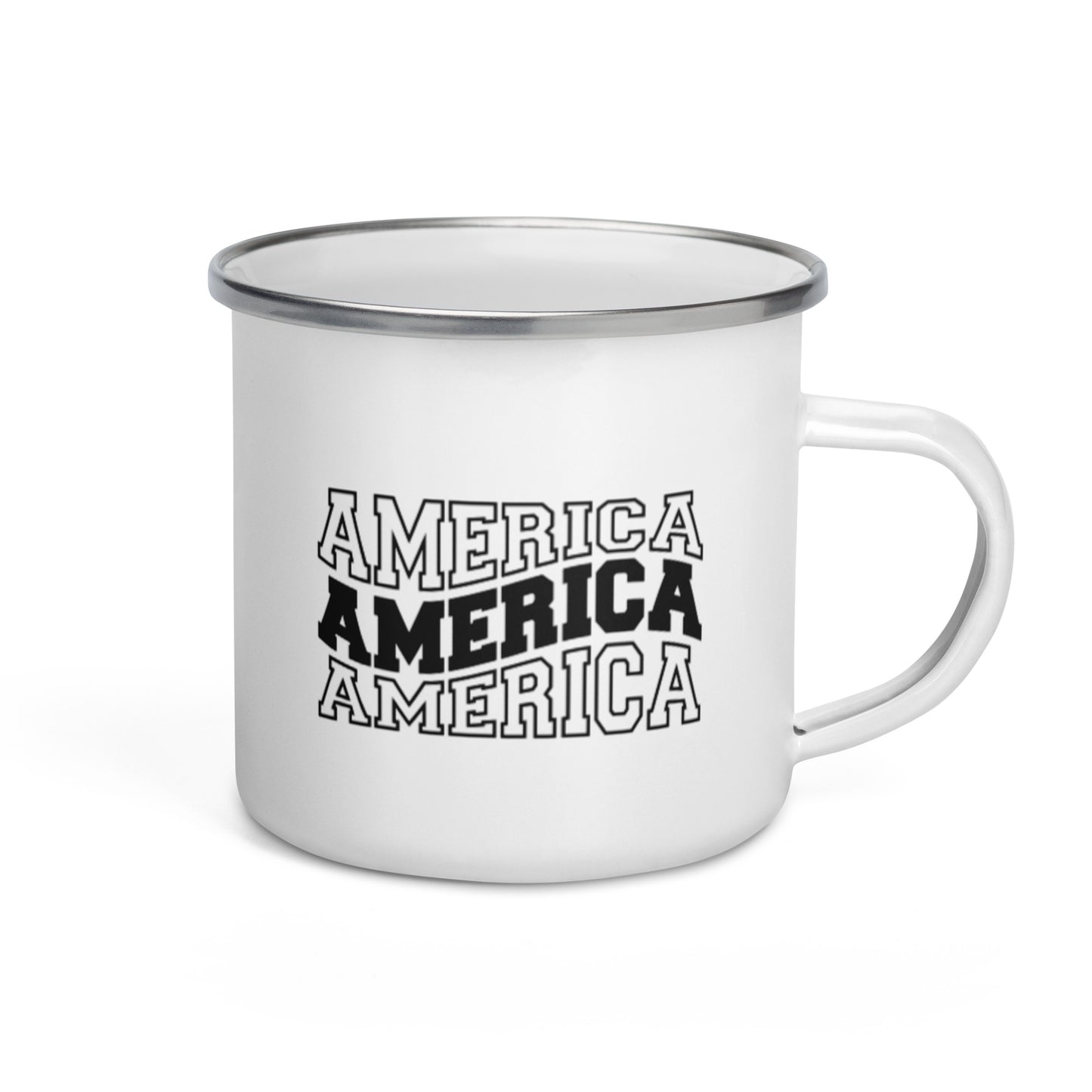 America Enamel Mug