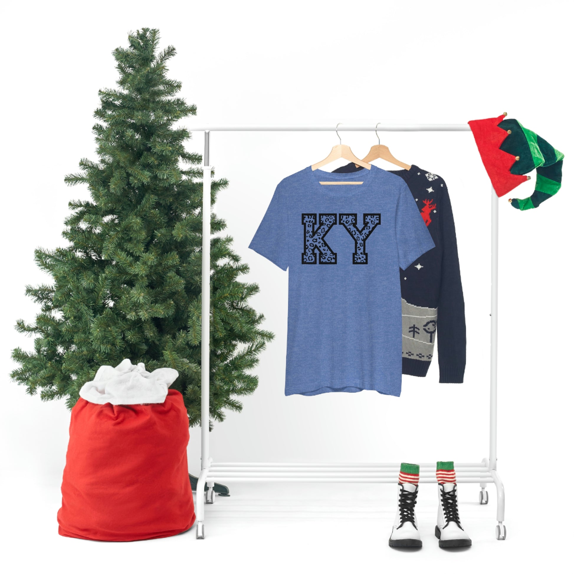 Kentucky KY Leopard Print Letters Short Sleeve T-shirt