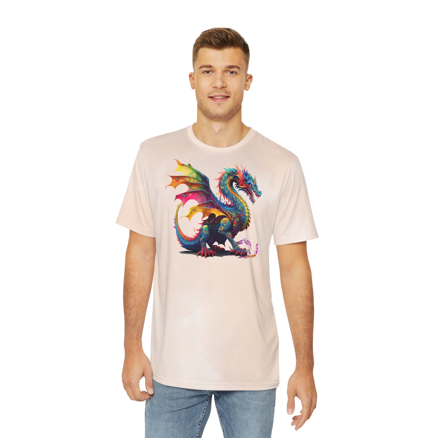 Dragon on Watercolor Background T-shirt