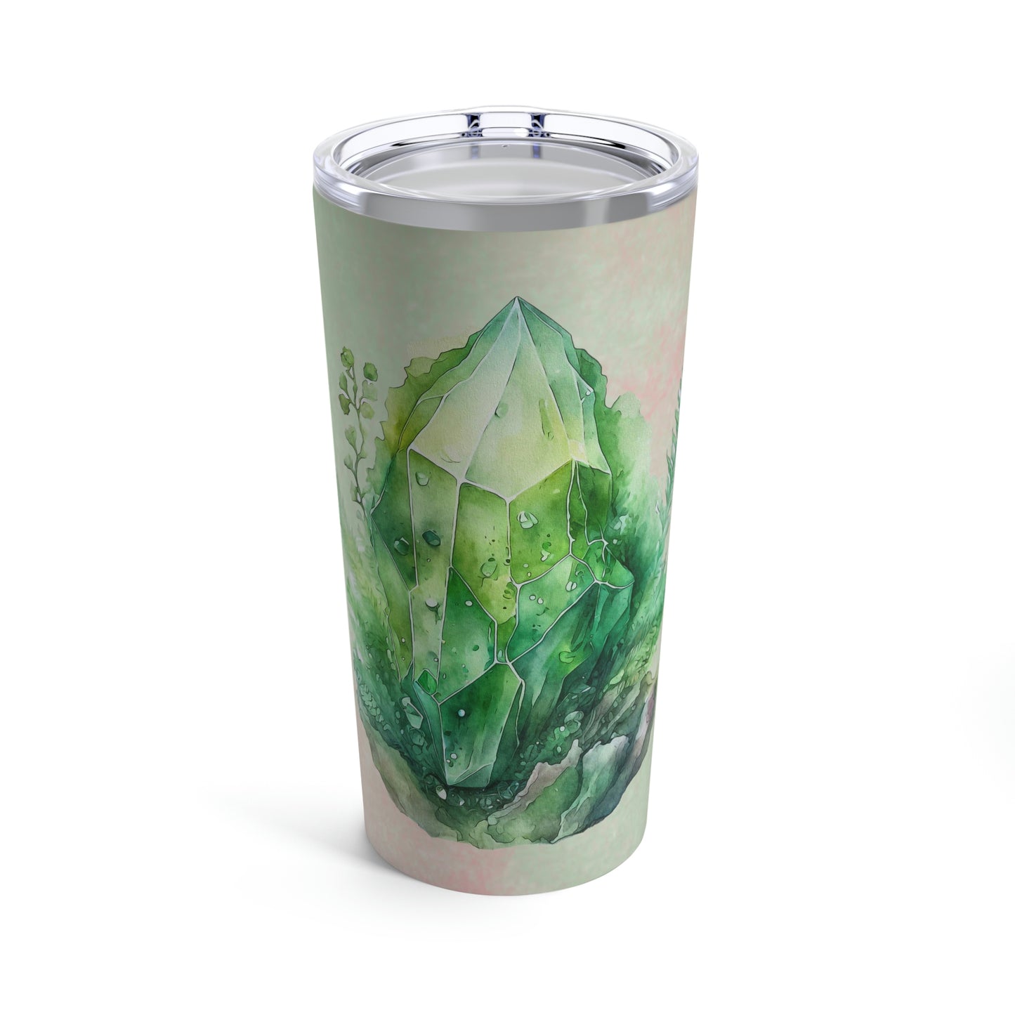 Green Crystal Watercolor Tumbler 20oz
