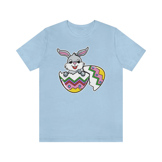 Bunny in Egg Spring Easter Unisex Jersey Short Sleeve Tee