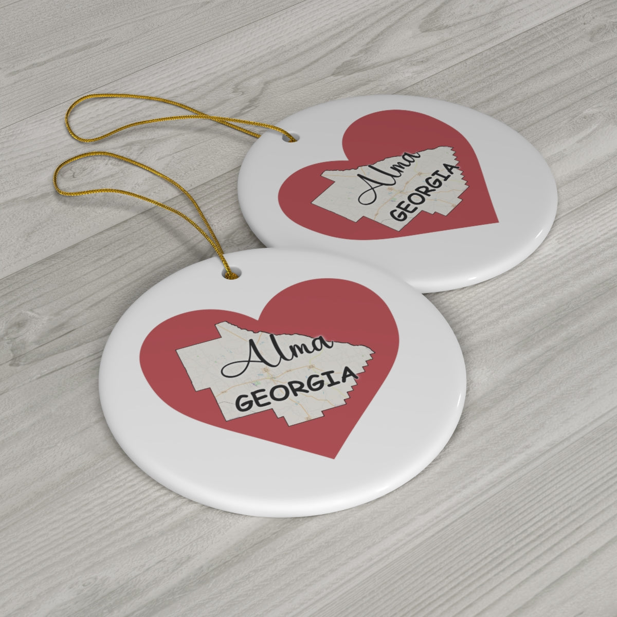 Alma Georgia Ceramic Ornament, 1-Pack