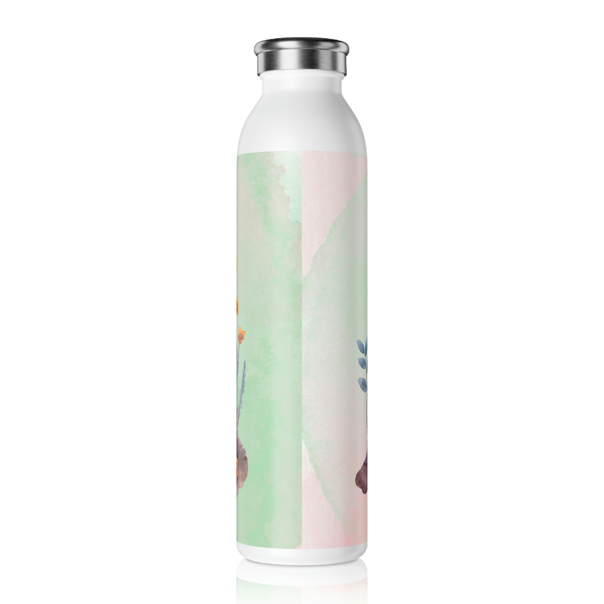 Beltane Fire Watercolor Slim Water Bottle