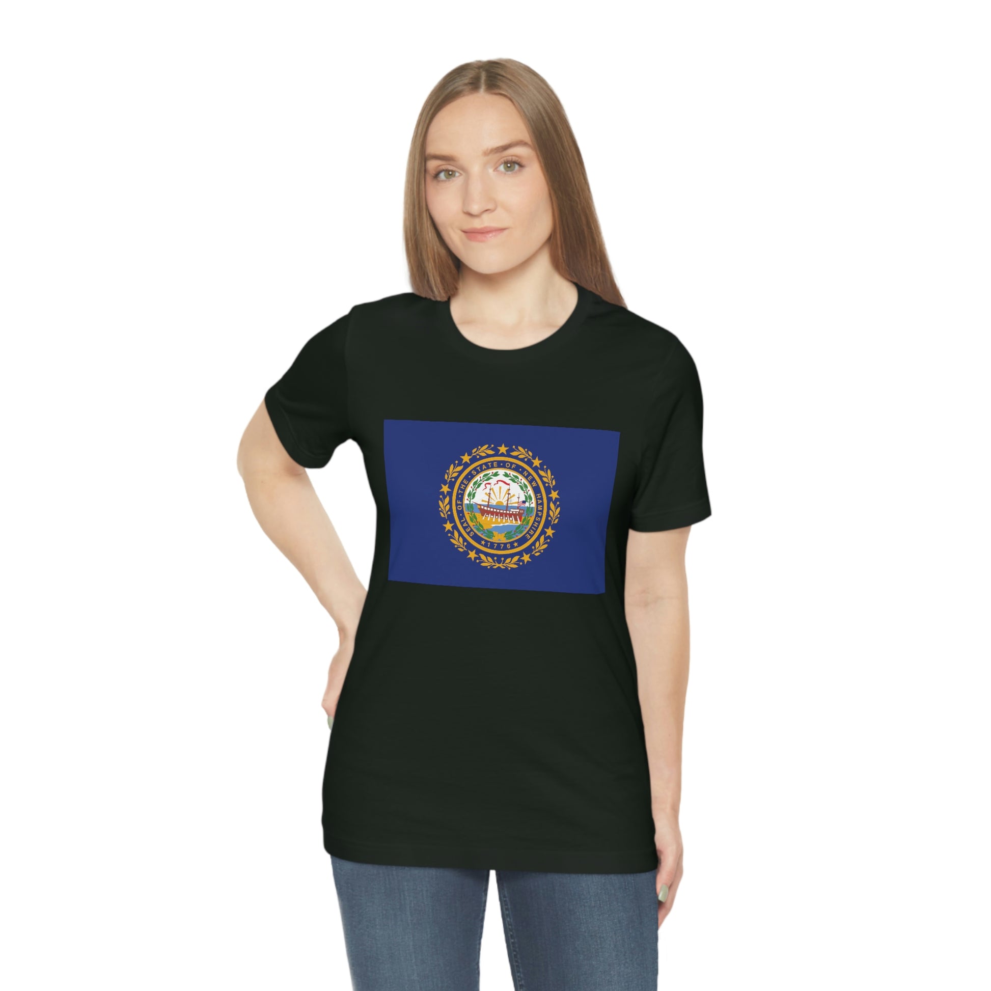 New Hampshire Flag Unisex Jersey Short Sleeve Tee Tshirt T-shirt